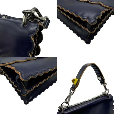 Pre-owned Fendi Navy Leather Shoulder Bag ()