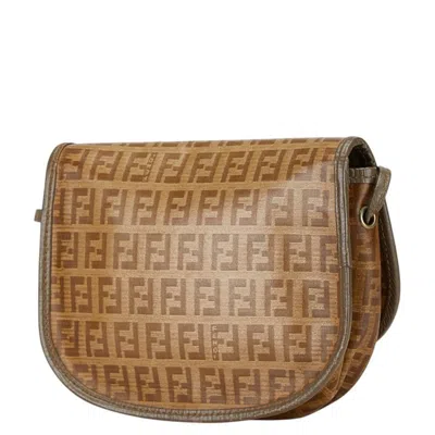 Pre-owned Fendi Zucca Brown Zucca Pvc Leather Shoulder Bag ()