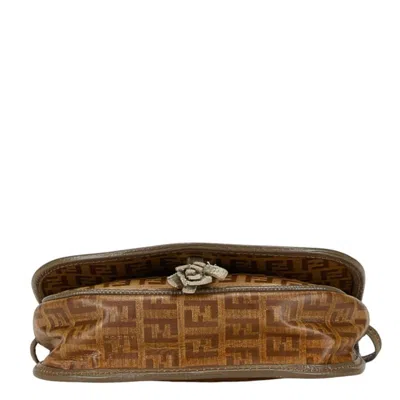 Pre-owned Fendi Zucca Brown Zucca Pvc Leather Shoulder Bag ()