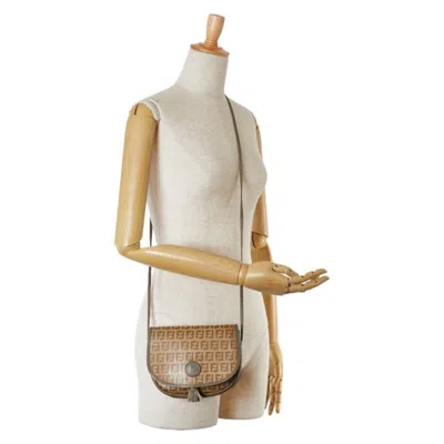 Pre-owned Fendi Zucca Brown Zucca Pvc Leather Shoulder Bag ()
