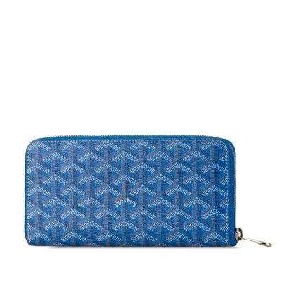 Pre-owned Goyard Blue Pvc Leather Coin Purse/coin Case ()