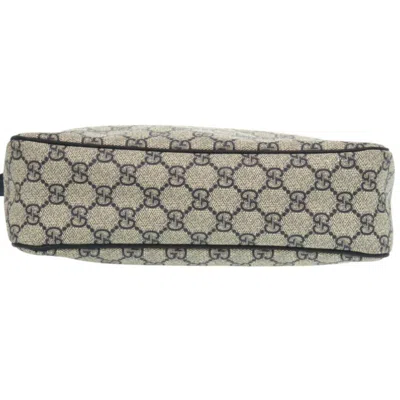 Pre-owned Gucci Beige Navy Gg Supreme Shoulder Bag () In Beige, Navy