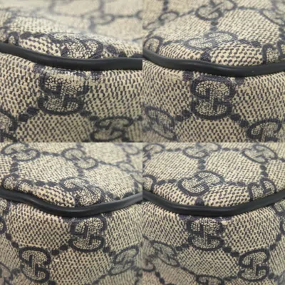 Pre-owned Gucci Beige Navy Gg Supreme Shoulder Bag () In Beige, Navy