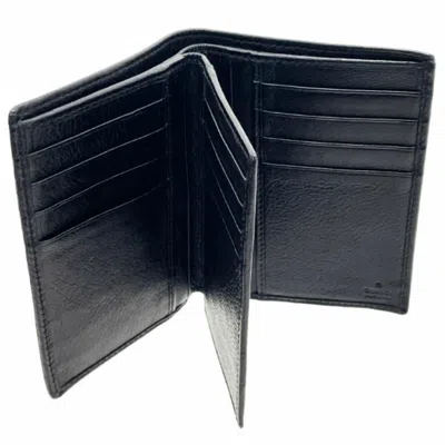 Pre-owned Gucci Black Leather Wallet (bi-fold) ()