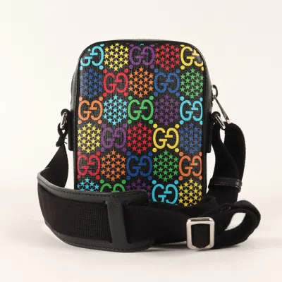 Pre-owned Gucci Black Multi-color Leather Shoulder Bag () In Black, Multi-color