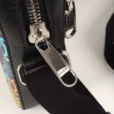 Pre-owned Gucci Black Multi-color Leather Shoulder Bag () In Black, Multi-color