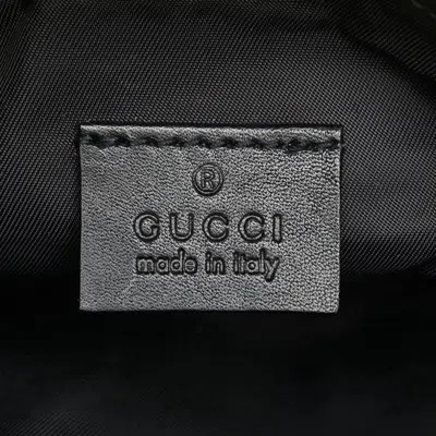 Pre-owned Gucci Black Navy Pvc Leather Shoulder Bag () In Black, Navy