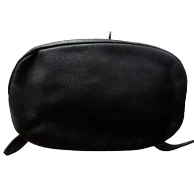 Pre-owned Gucci Black Suede Leather Backpack ()