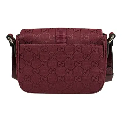Pre-owned Gucci Gg Canvas Red Color Gg Canvas Shoulder Bag ()