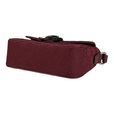 Pre-owned Gucci Gg Canvas Red Color Gg Canvas Shoulder Bag ()