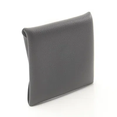 Pre-owned Hermes Bastia Blue Indigo Navy Coin Purse/coin Case () In Blue Indigo, Navy