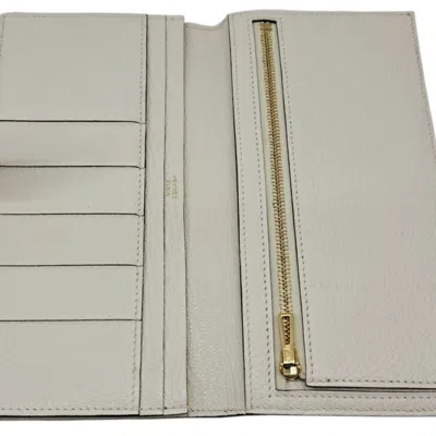 Pre-owned Hermes Bearn Gold Chevre Leather Long Wallet (bi-fold) ()