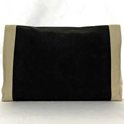 Pre-owned Hermes Beige Gray Canvas Clutch Bag Pouch () In Beige, Gray
