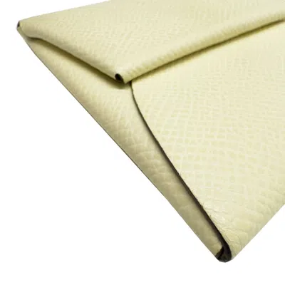 Pre-owned Hermes Bicolor Ivory White Epsom Leather Coin Purse/coin Case () In Bicolor, Ivory, White