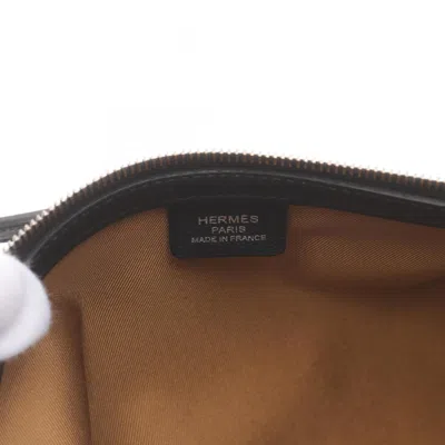 Pre-owned Hermes Black Multi-color Silk Swift Leather Shoulder Bag () In Black, Multi-color