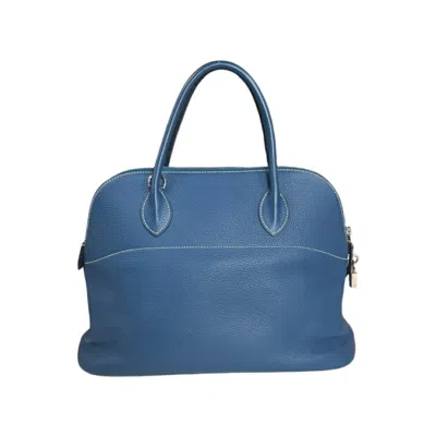 Pre-owned Hermes Blue Leather Shoulder Bag ()
