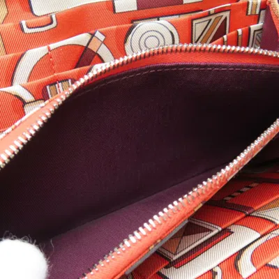 Pre-owned Hermes Bordeaux Epsom Leather Long Wallet (bi-fold) ()