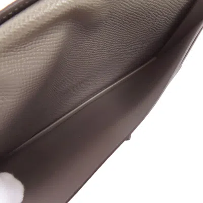 Pre-owned Hermes Etain Epsom Leather Long Wallet (bi-fold) ()