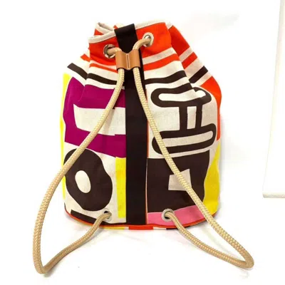 Pre-owned Hermes Multi-color Cotton Canvas Shoulder Bag ()