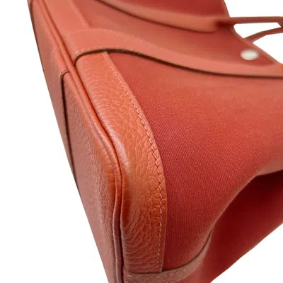 Pre-owned Hermes Red Color Toile H Tote Bag ()