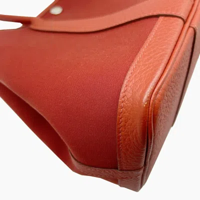 Pre-owned Hermes Red Color Toile H Tote Bag ()