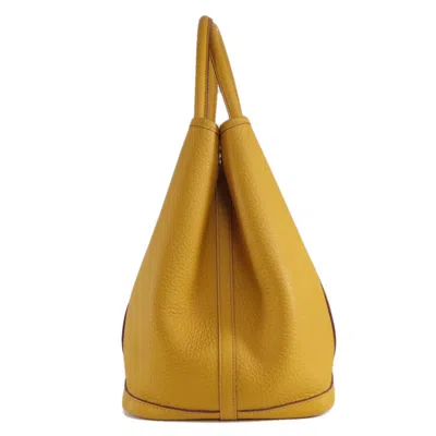 Pre-owned Hermes Yellow Country Leather Tote Bag ()