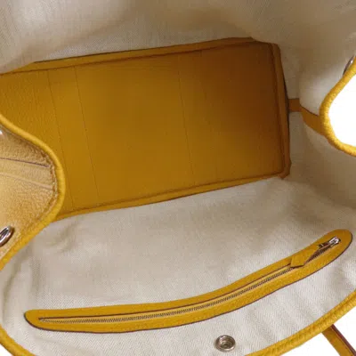Pre-owned Hermes Yellow Country Leather Tote Bag ()