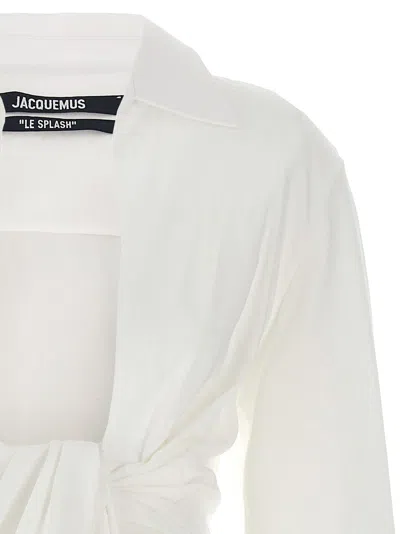 Jacquemus La Chemise Bahia Knotted Cotton Shirt