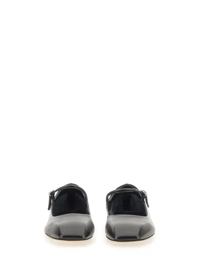 Aeyde Uma Nappa Leather Ballet Flats In Black