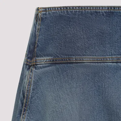 Shop Alaïa Asymmetric Skirt Women In Blue