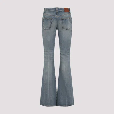 Alexander Mcqueen Flared High-waisted Jeans With Vintage Appeal In Blue