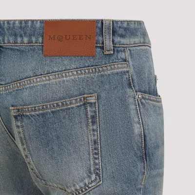 Alexander Mcqueen Flared High-waisted Jeans With Vintage Appeal In Blue