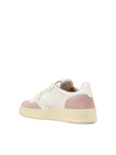 Autry Medalist Low-top Mixed Leather Sneakers In Multicolor