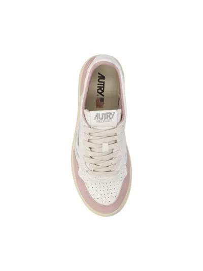 Autry Medalist Low-top Mixed Leather Sneakers In Multicolor