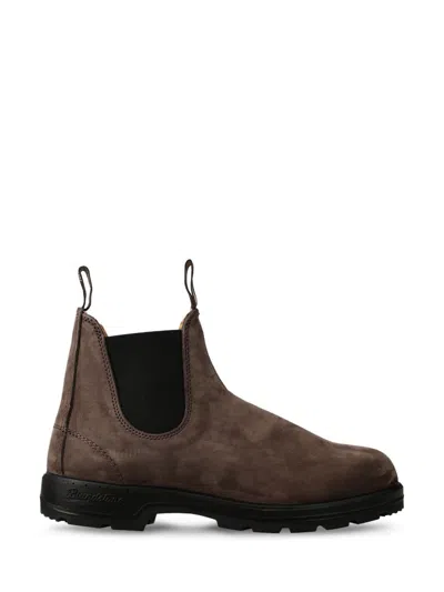 Blundstone Water-repellent Suede Ankle Boot In Dark Olive In Brown & Black