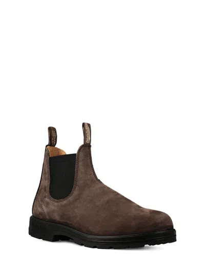 Blundstone Water-repellent Suede Ankle Boot In Dark Olive In Brown & Black
