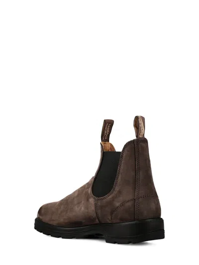 Blundstone Water-repellent Suede Ankle Boot In Dark Olive In Brown & Black