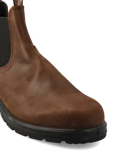 Blundstone Water-repellent Suede Ankle Boot In Dark Olive In Antique Brown & Brown