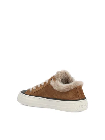 Shop Brunello Cucinelli Sneakers In Brown