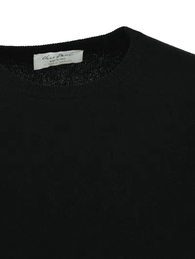 Chez Paul Ribbed Cashmere Sweater In Black