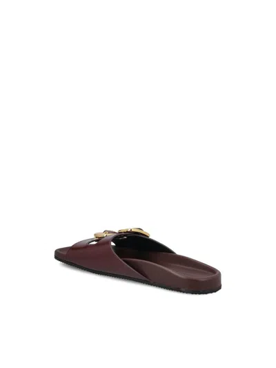 Chloé Polly Double Strap Slide Sandal In Brown