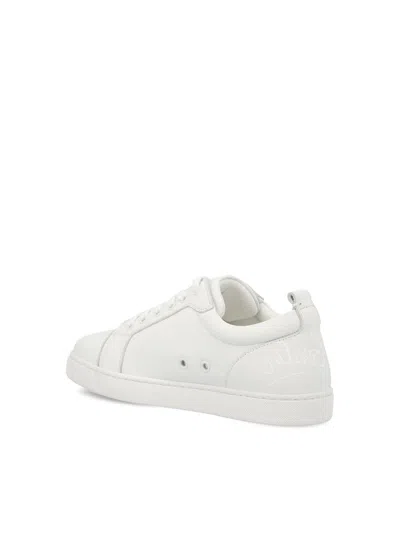 Christian Louboutin Fun Louise Junior Flat Sneakers In White