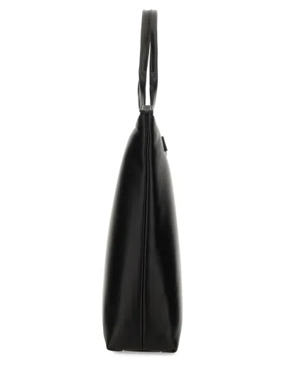 Dolce & Gabbana Logo Printed Zipped Tote Bag In Black