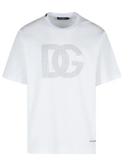 Dolce & Gabbana White Dg Logo T-shirt In White