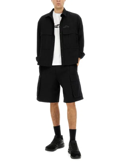 Dsquared2 Icon Ripstop Shirt In Black