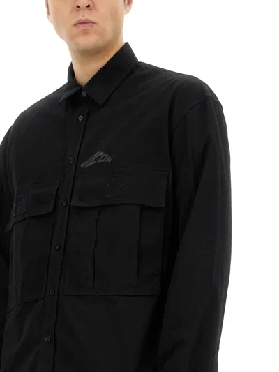 Dsquared2 Icon Ripstop Shirt In Black