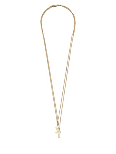 Shop Dsquared2 Dsquared Men "jesus" Necklace In Gold