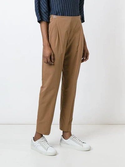 Shop Stephan Schneider Cropped Trousers In Brown