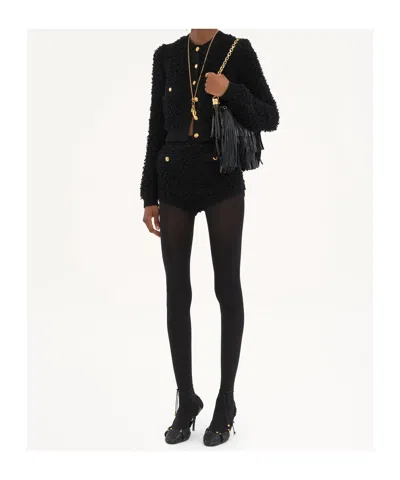 Chloé Button-front Cropped Cardigan In Black