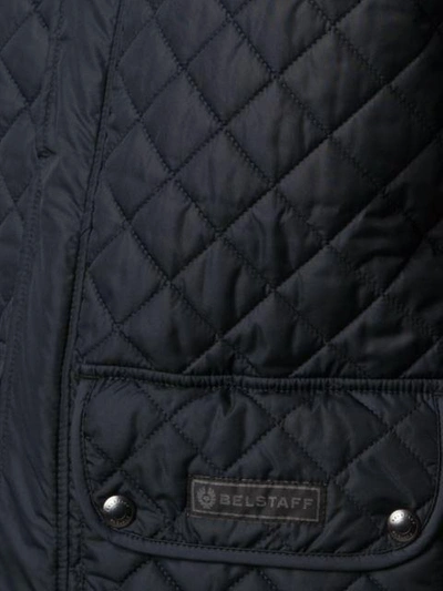 Shop Belstaff Quilted Gilet In Blue